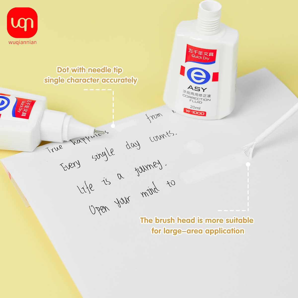 سائل تصحيح سريع الجفاف من WQN، - مراجعة Correction Fluid White وسعره
